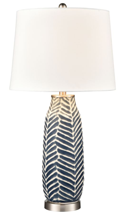 Bynum Ceramic Lamp-Navy 29&quot;H15&quot;Wx15&quot;Dx29&quot;H