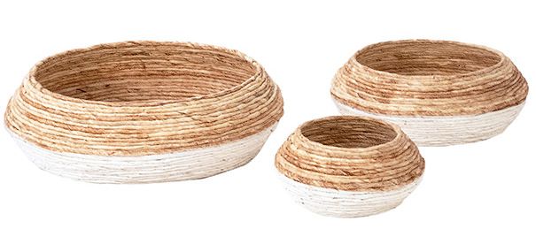 Abaca Basket Set-22x22x7