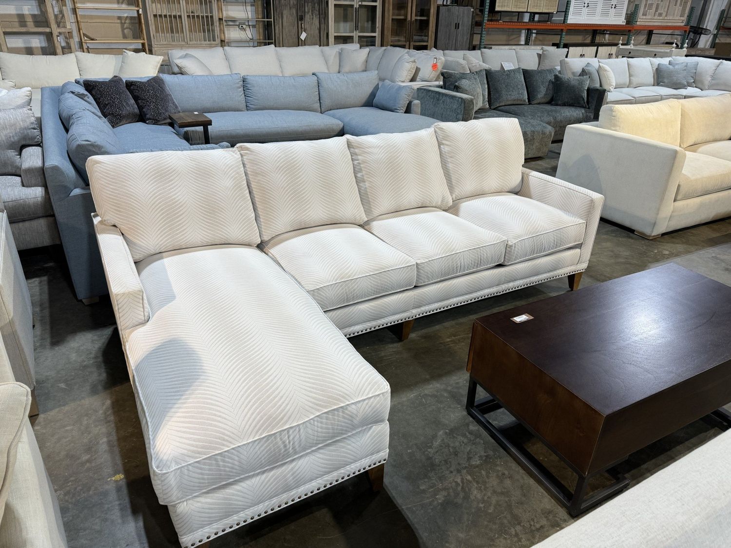 My Style 2 Extra Large Sofa + Chse -SU430-19-Shaped * 101&quot; x 39&quot; x 37&quot;H Harmony bottom, Down Back Cushions