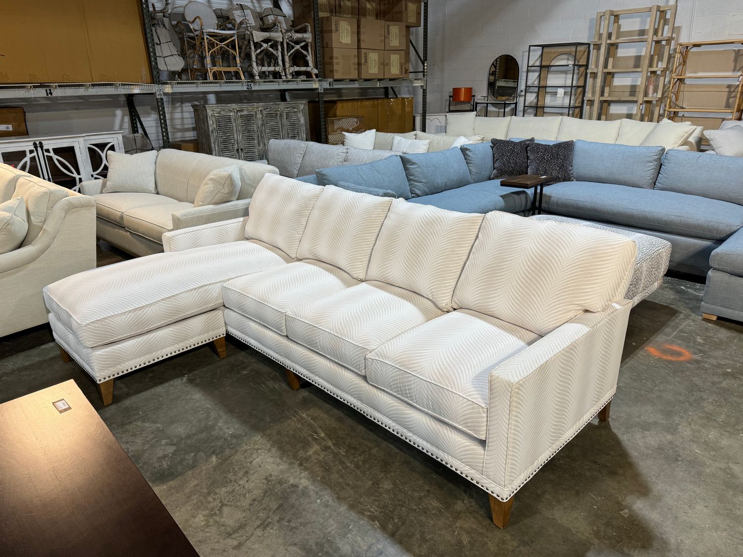 My Style 2 Extra Large Sofa + Chse -SU430-19-Shaped * 101&quot; x 39&quot; x 37&quot;H Harmony bottom, Down Back Cushions
