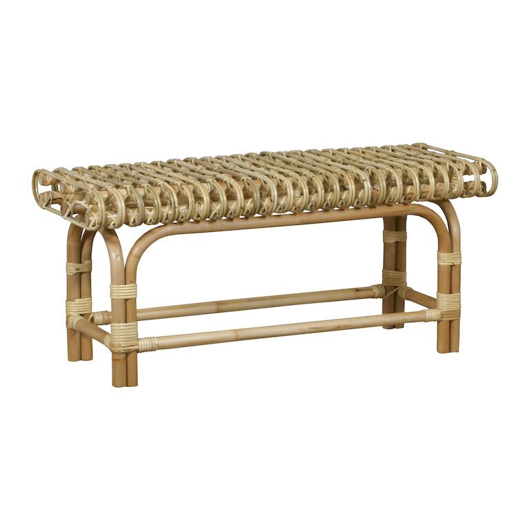 Rattan Bench-Ottoman 39x16x19-As Is! Was 540 No other Disc.