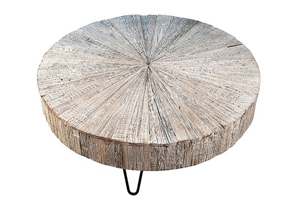 Guidan Coffee Table-White Wash-42x42x16