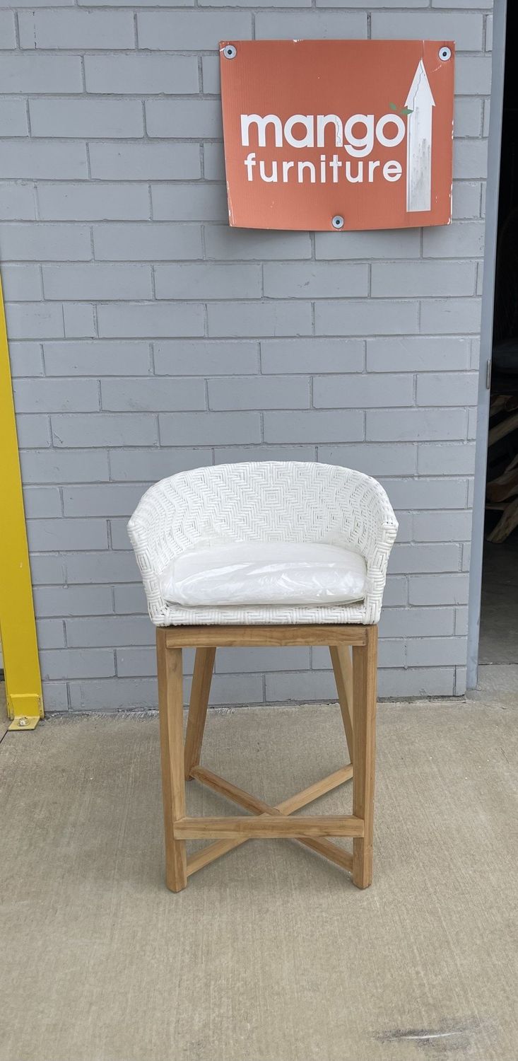 Blanco Outdoor Counter Stool-21x18x34