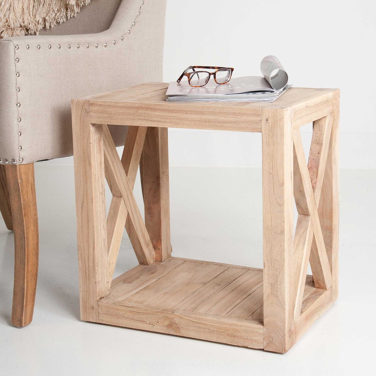 Single Cube Side Table-19x13x19