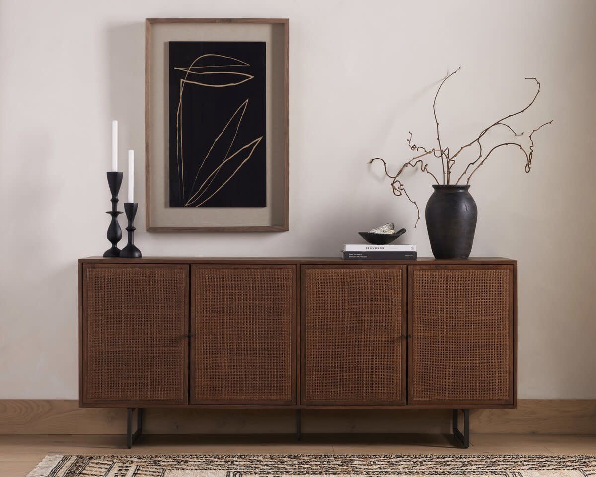 Cali Sideboard-Brown Wash Cane-72x18x31