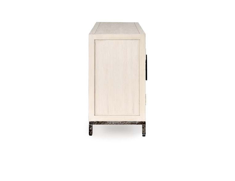 Lisbon Reclaimed Pine 4Dr Cabinet Cream 76x20x36