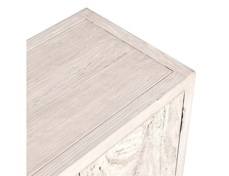 Lisbon Reclaimed Pine 4Dr Cabinet Cream 76x20x36