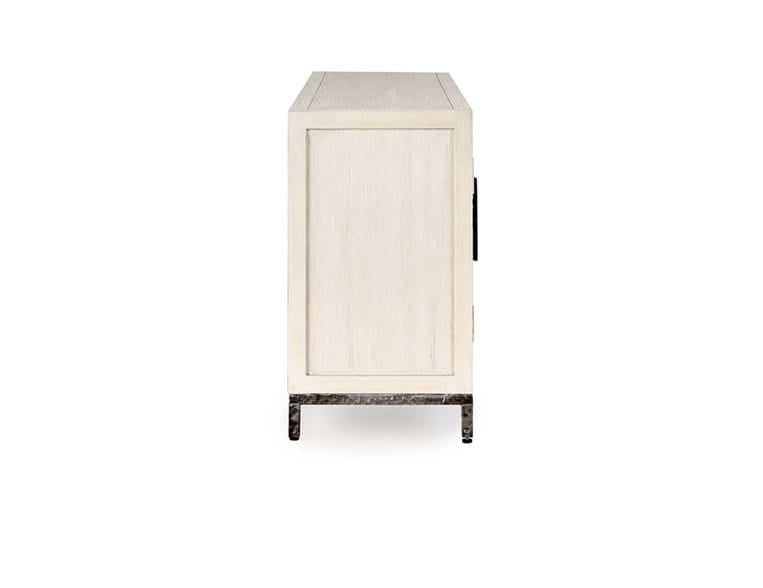 Lisbon Reclaimed Pine 4Dr Cabinet Cream 76x20x36