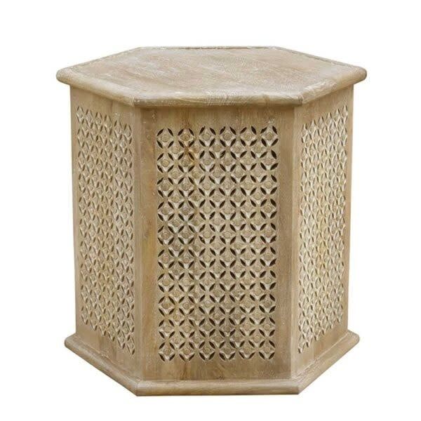 Hex End Table-18x18x20