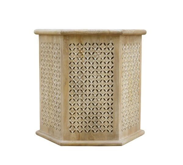 Hex End Table-18x18x20