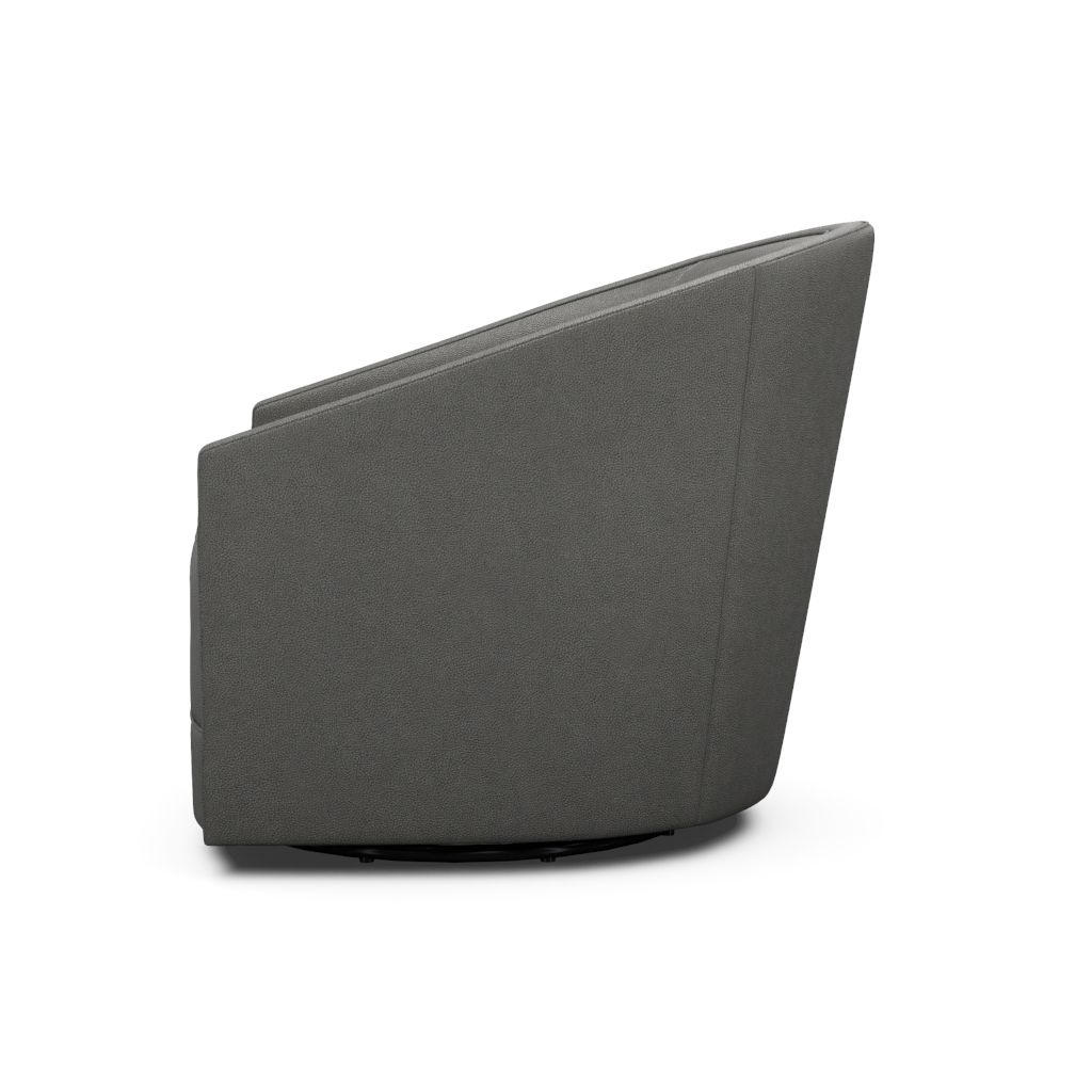 Aguilar Accent Chair-Swivel-Landscape Leather-Frozen Valley