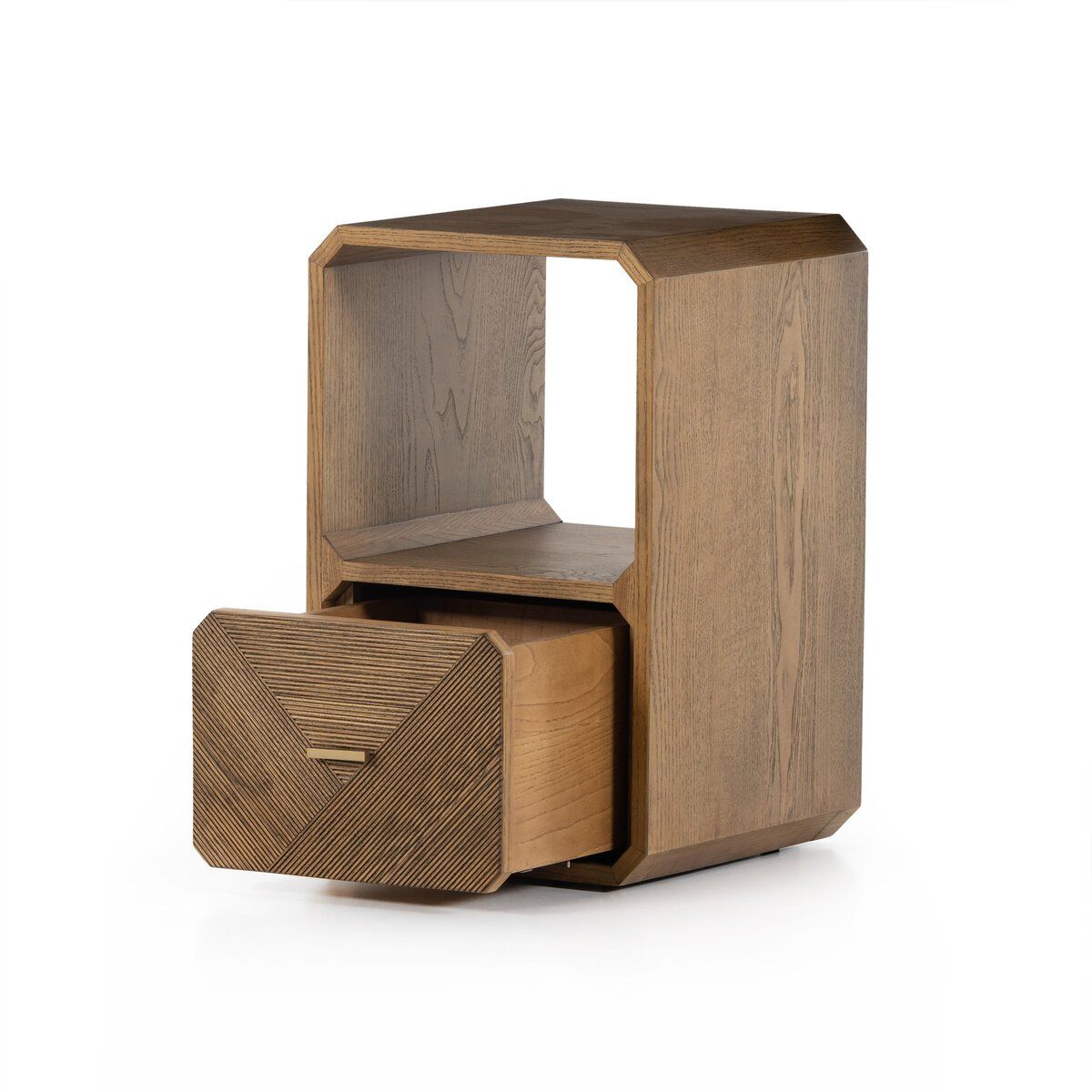 Castle End Table-Natural Ash-16x16x25