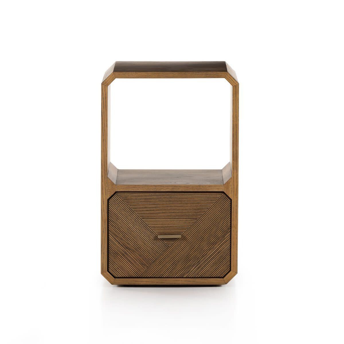 Castle End Table-Natural Ash-16x16x25
