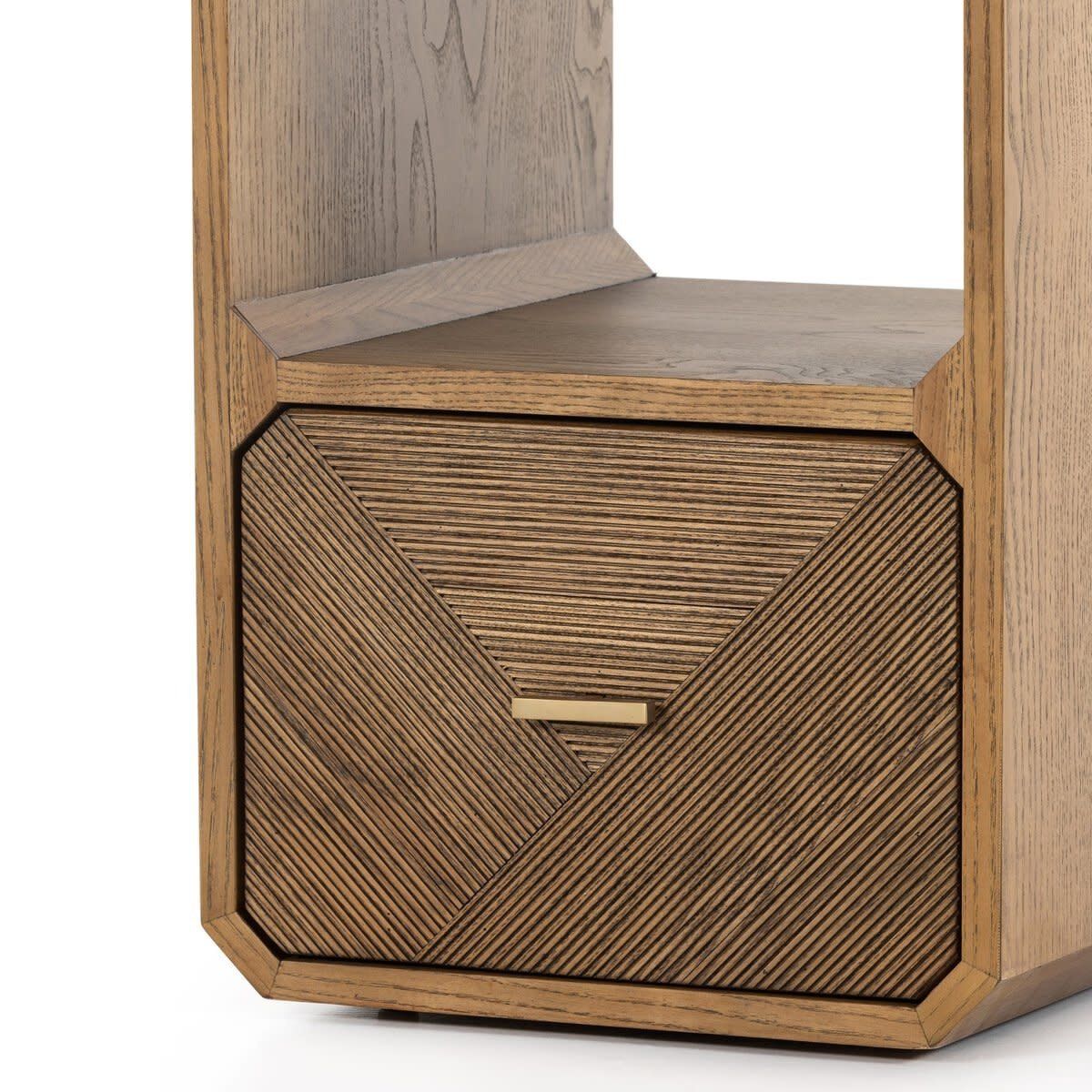 Castle End Table-Natural Ash-16x16x25