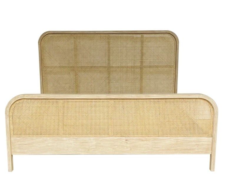 Joelle Queen Bed Natural  60&quot; W 79&quot; D 55&quot; H