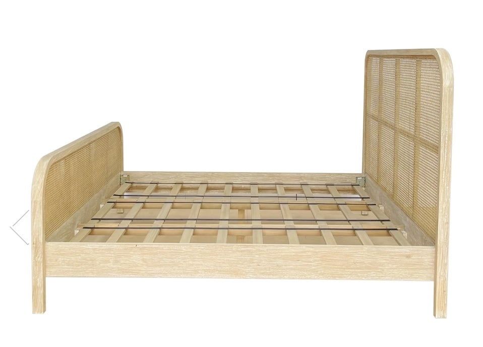 Joelle Queen Bed Natural  60&quot; W 79&quot; D 55&quot; H