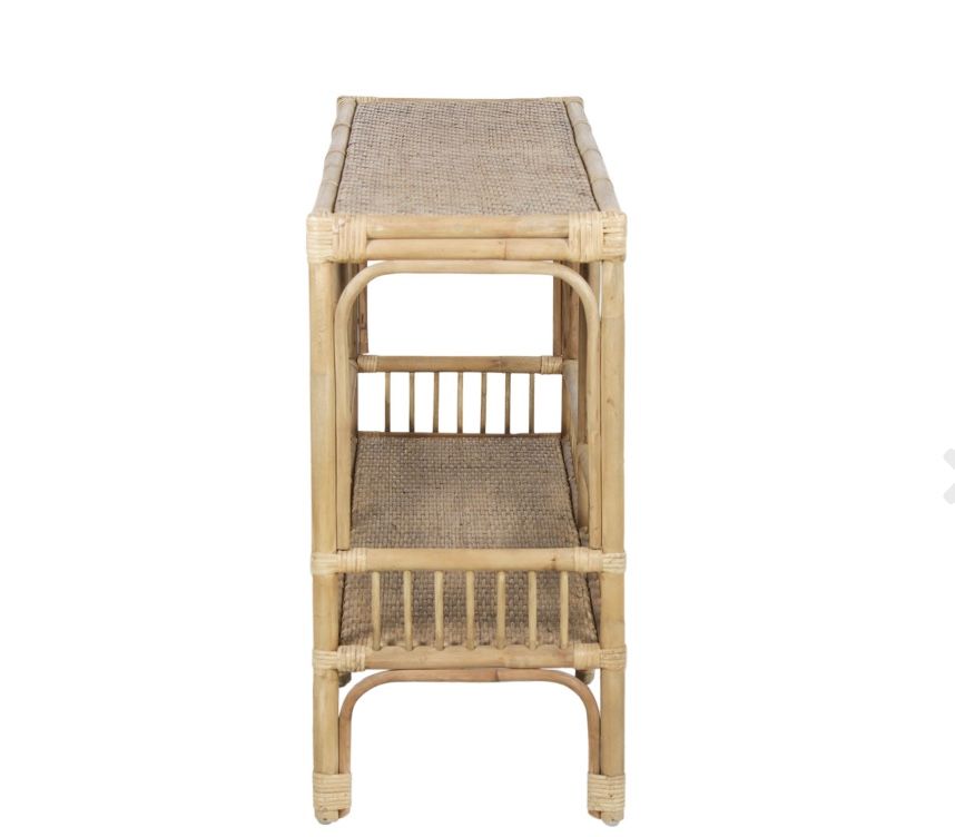 Rattan Console Table 47x16x32