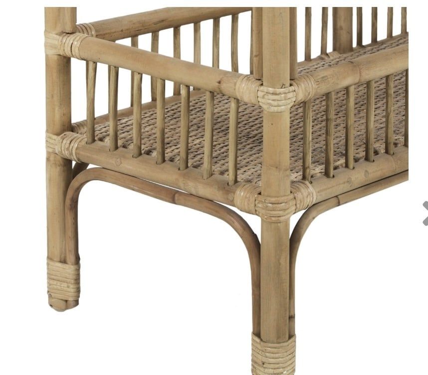 Rattan Console Table 47x16x32