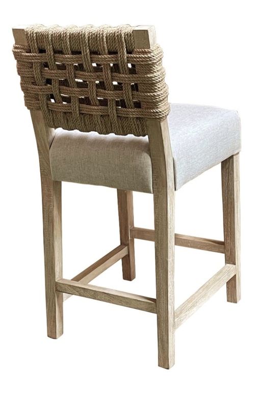 Rope Counter Stool (NWW) 22.83"W x 18.89"D x 38.19"H