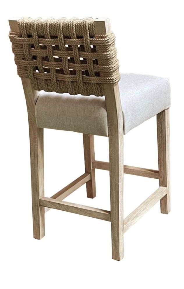 Rope Counter Stool (NWW) 22.83&quot;W x 18.89&quot;D x 38.19&quot;H