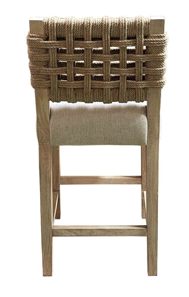 Rope Counter Stool (NWW) 22.83&quot;W x 18.89&quot;D x 38.19&quot;H