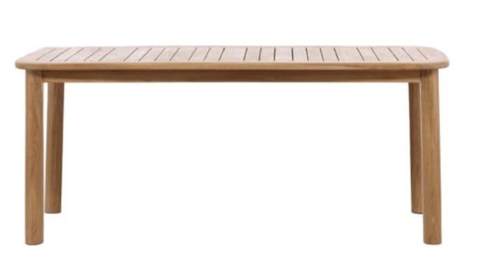 Alley Teak Outdoor Dining Table Width: 71 in Depth: 35.5 in Height: 30 in