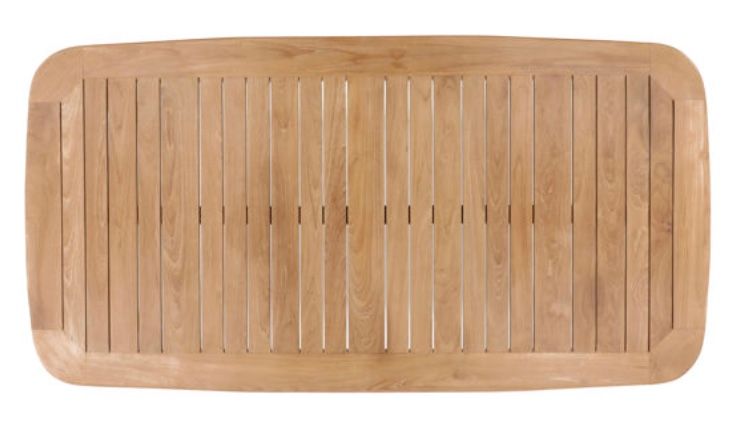 Alley Teak Outdoor Dining Table Width: 71 in Depth: 35.5 in Height: 30 in