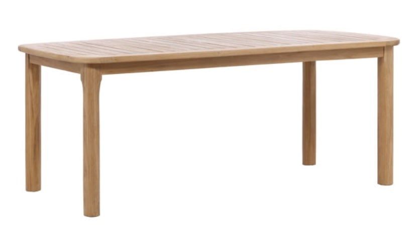 Alley Teak Outdoor Dining Table Width: 71 in Depth: 35.5 in Height: 30 in