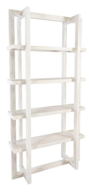 White washed Bookcase-White-48x18x96