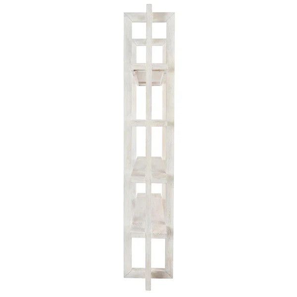 White washed Bookcase-White-48x18x96