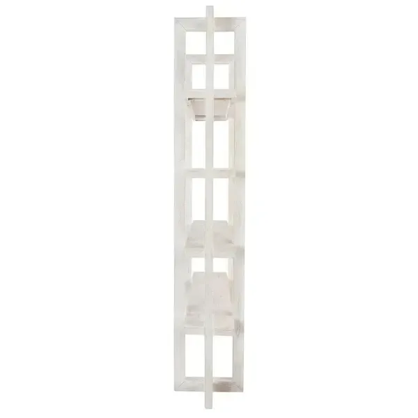 White washed Bookcase-White-48x18x96