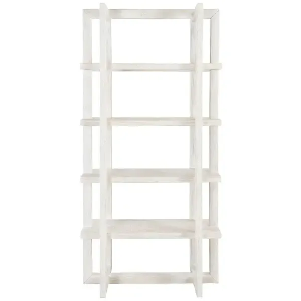 White washed Bookcase-White-48x18x96