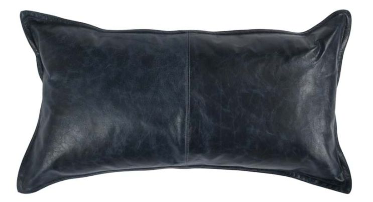 SLD Leather Naval Pillow-Nightfall Blue-26x14
