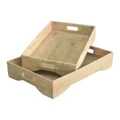 Caspar Rectangle Woven Tray-Small-Natural-24x16x5