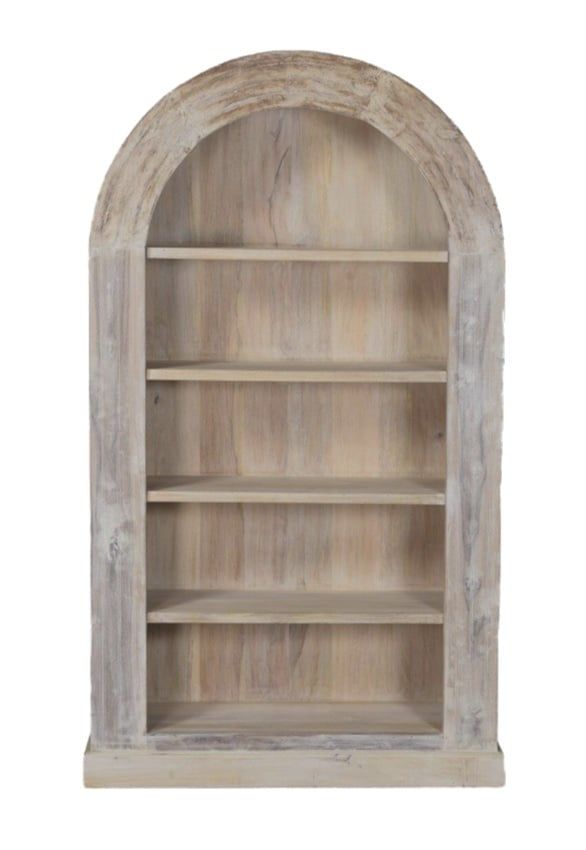 Alta Bookcase-Bleached White 84x15.5x44