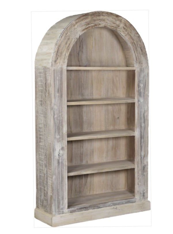 Alta Bookcase-Bleached White 84x15.5x44