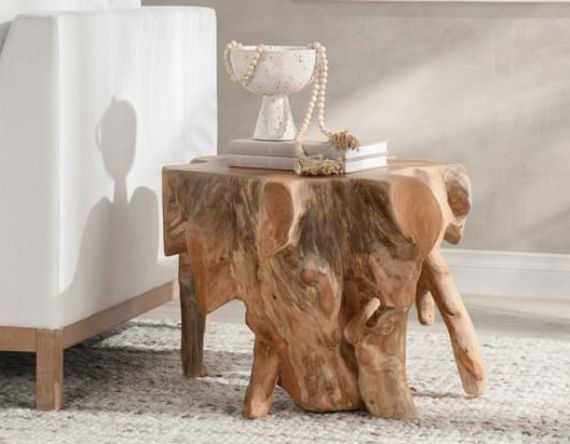 Cypress End Table Natural 24&quot; x 24&quot; x 18&quot; h