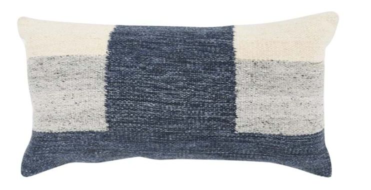 IN Kass Night Bolster Pillow-Blue/Gray-26x14