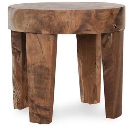 Kariba 18&quot; Round Accent Table Natural 20&quot; x 20&quot; x 18&quot;