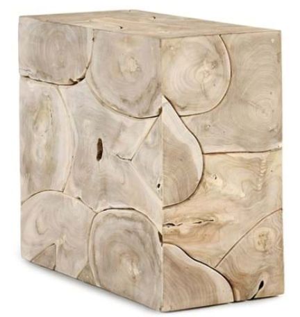 Sorrento End Table Bleached  24&quot; W X 12&quot; D X 22&quot; H
