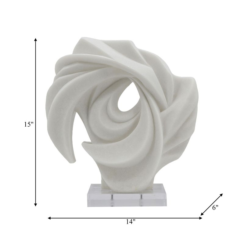 LILAH STATUARY, WHITE 14"W x 6.5 D x 15" H