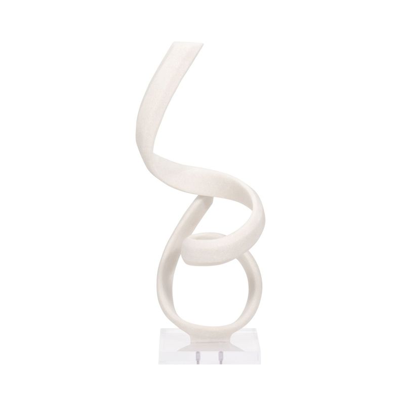 Serene White Resin Statue 27&quot;