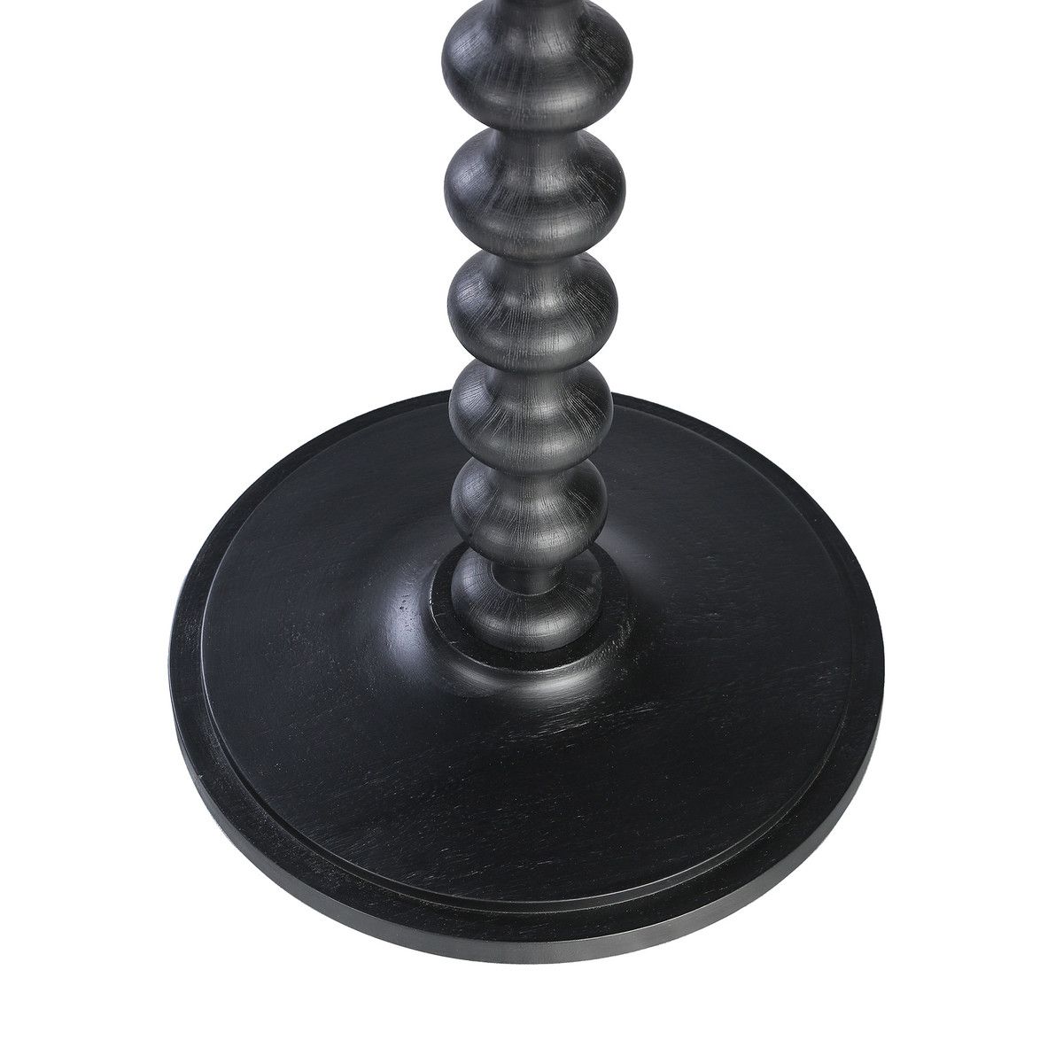 Contemporary Turned Side Table-Black-18.11x18.11x23.62