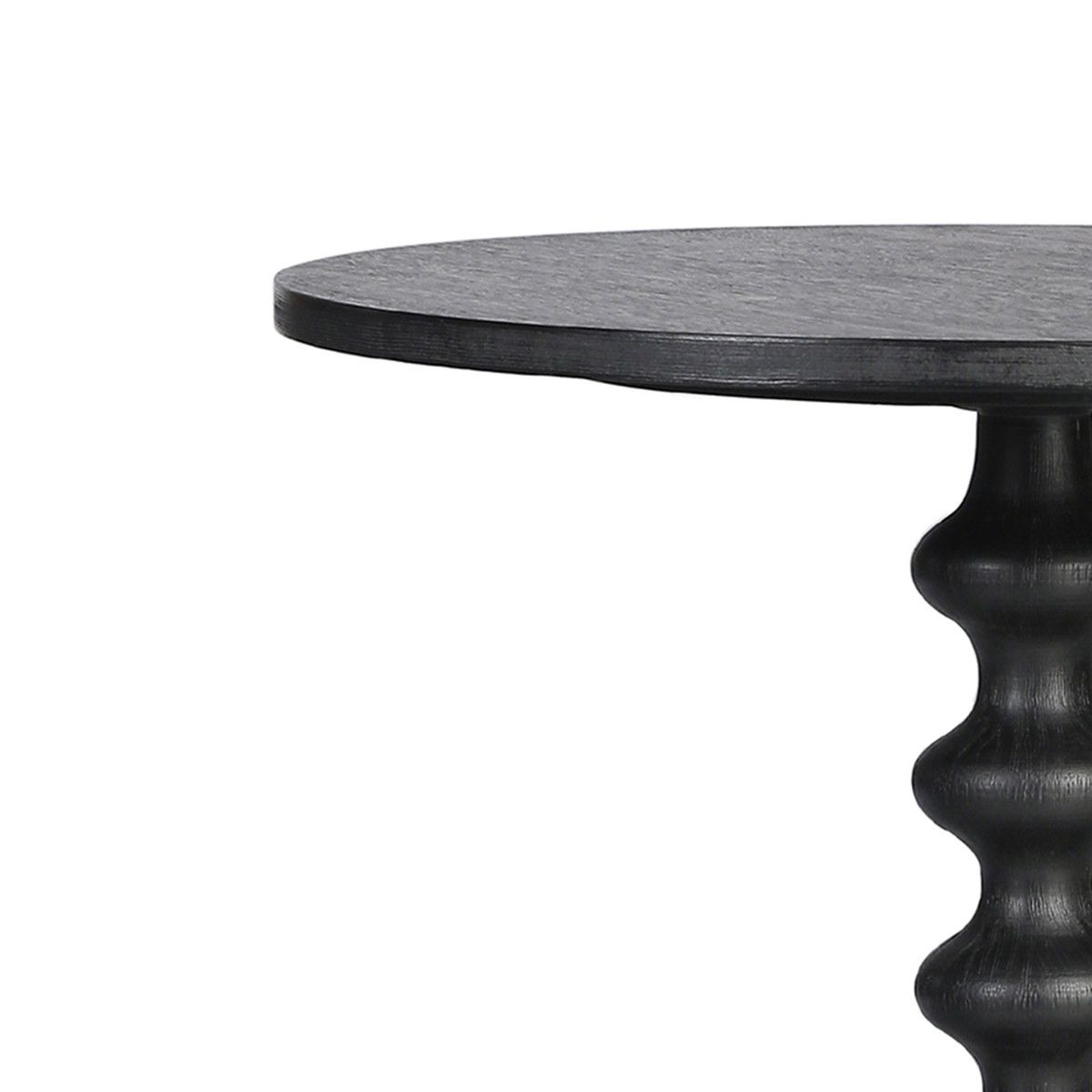 Contemporary Turned Side Table-Black-18.11x18.11x23.62