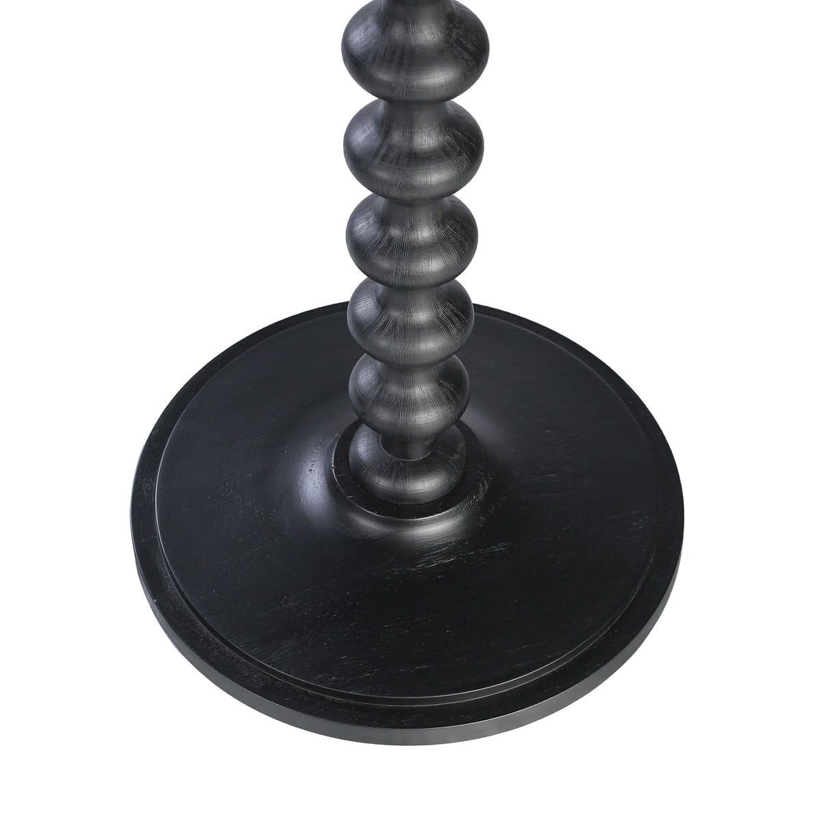 Contemporary Turned Side Table-Black-18.11x18.11x23.62