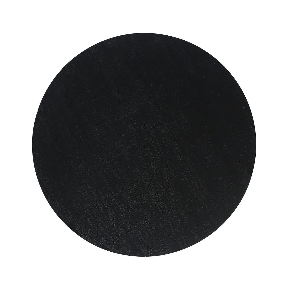 Contemporary Turned Side Table-Black-18.11x18.11x23.62