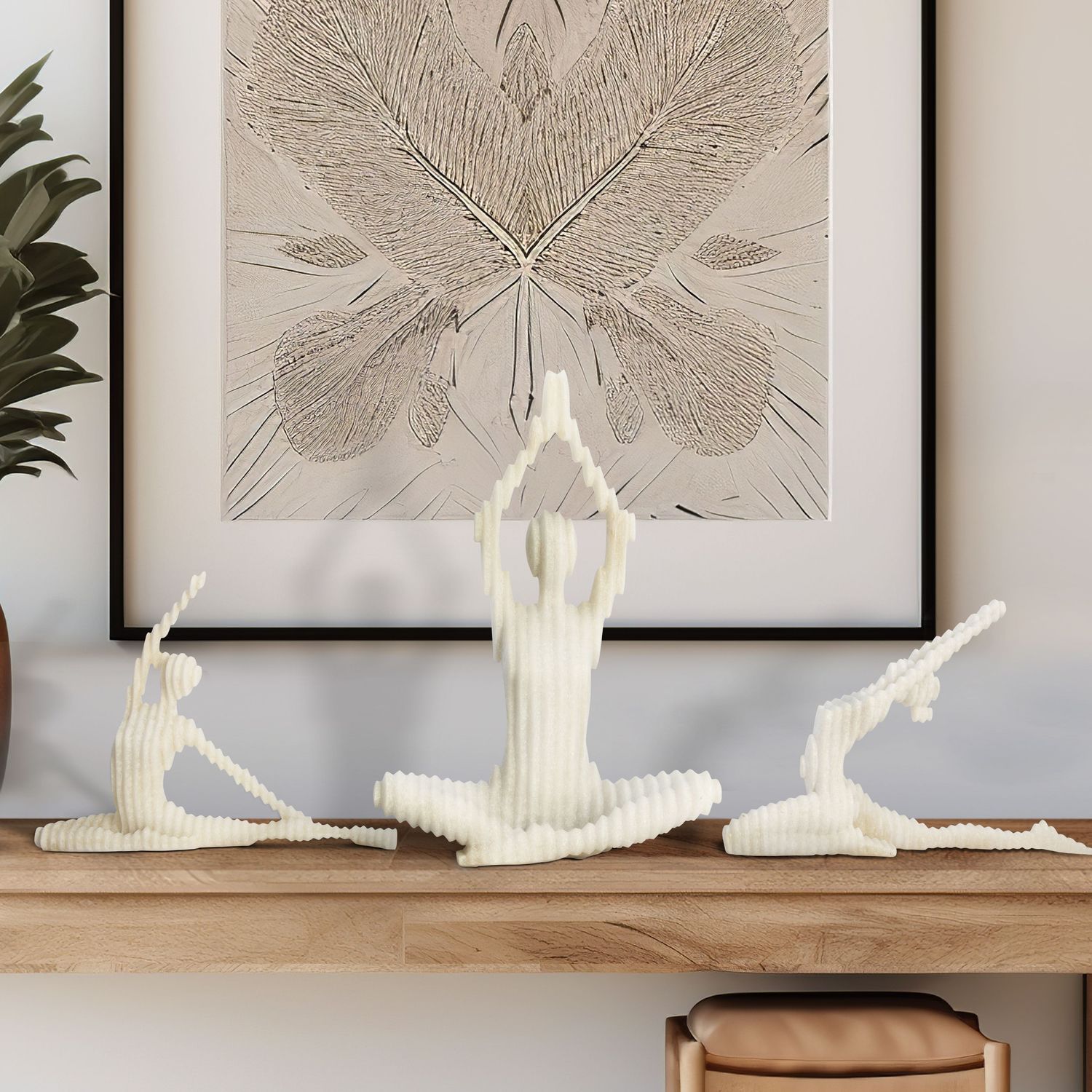 Harmony Resin Statues, White Set of 3 (9/10/16&quot;)