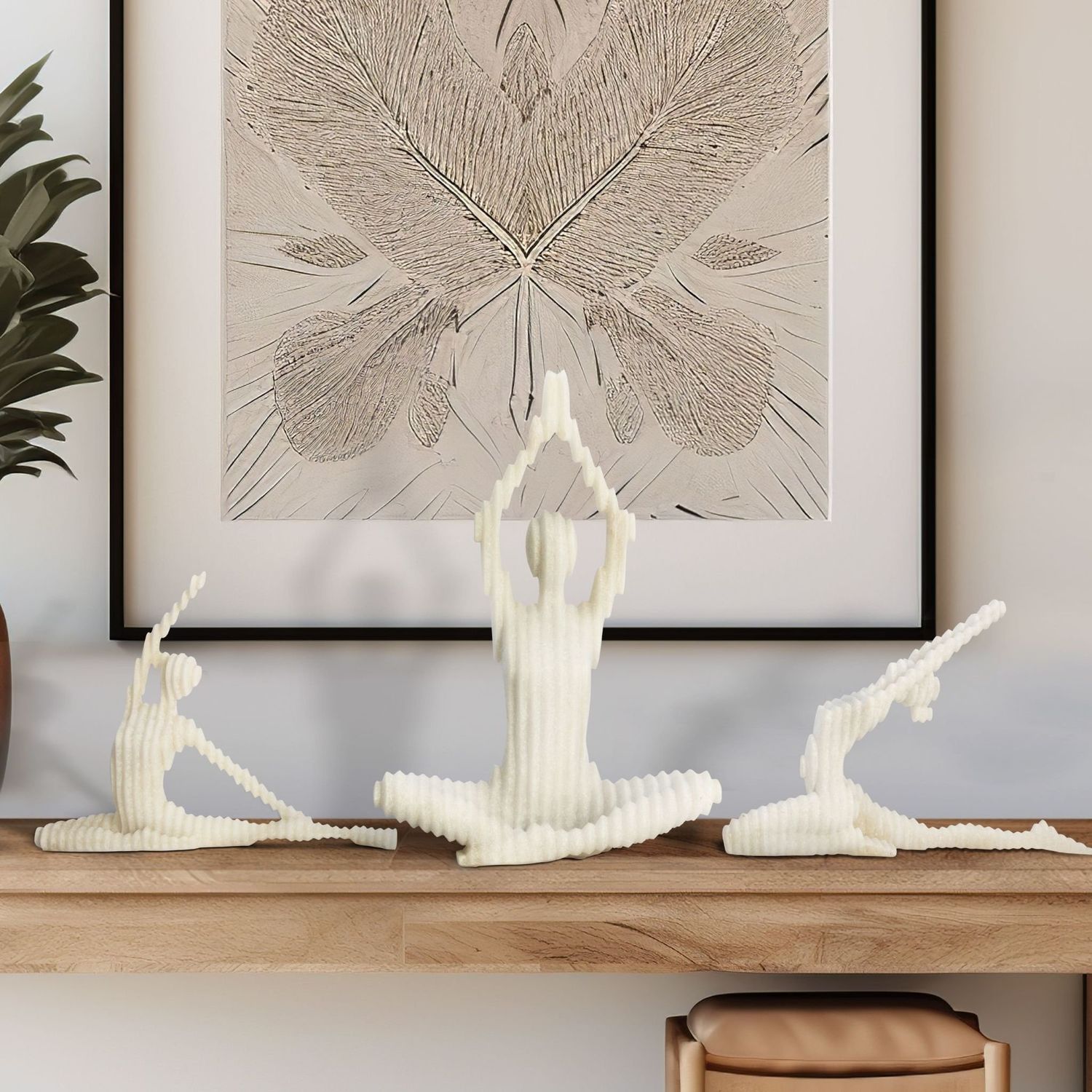 Harmony Resin Statues, White Set of 3 (9/10/16&quot;)