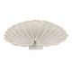 Lily Pad Carved White Marble Decorative Tray  14x12x2
