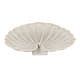 Lily Pad Carved White Marble Decorative Tray  14x12x2